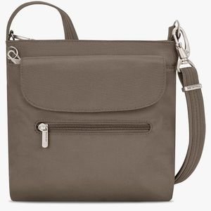 New Travelon Anti-Theft Classic Mini Shoulder Bag Purse Crossbody Color Nutmeg